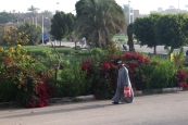 Man walking along Luxor Street